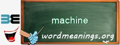 WordMeaning blackboard for machine